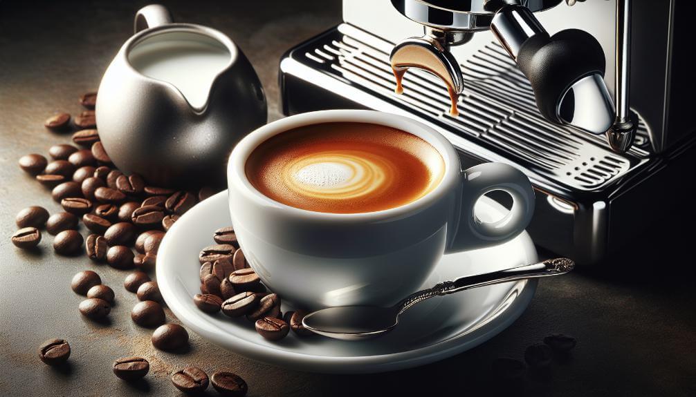 doppio espresso with elegant background