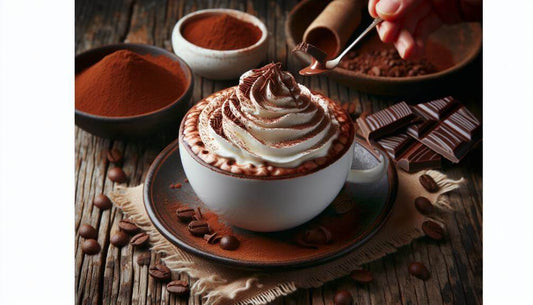 a delicious mochaccino with chococlate flakes