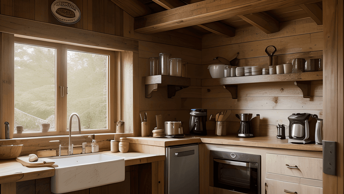 an elegant home kitchen setting with coffee makers