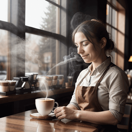 a barista making a pour over coffee